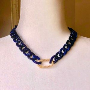 Chunky Acrylic Curb Chain Choker Necklace 19”